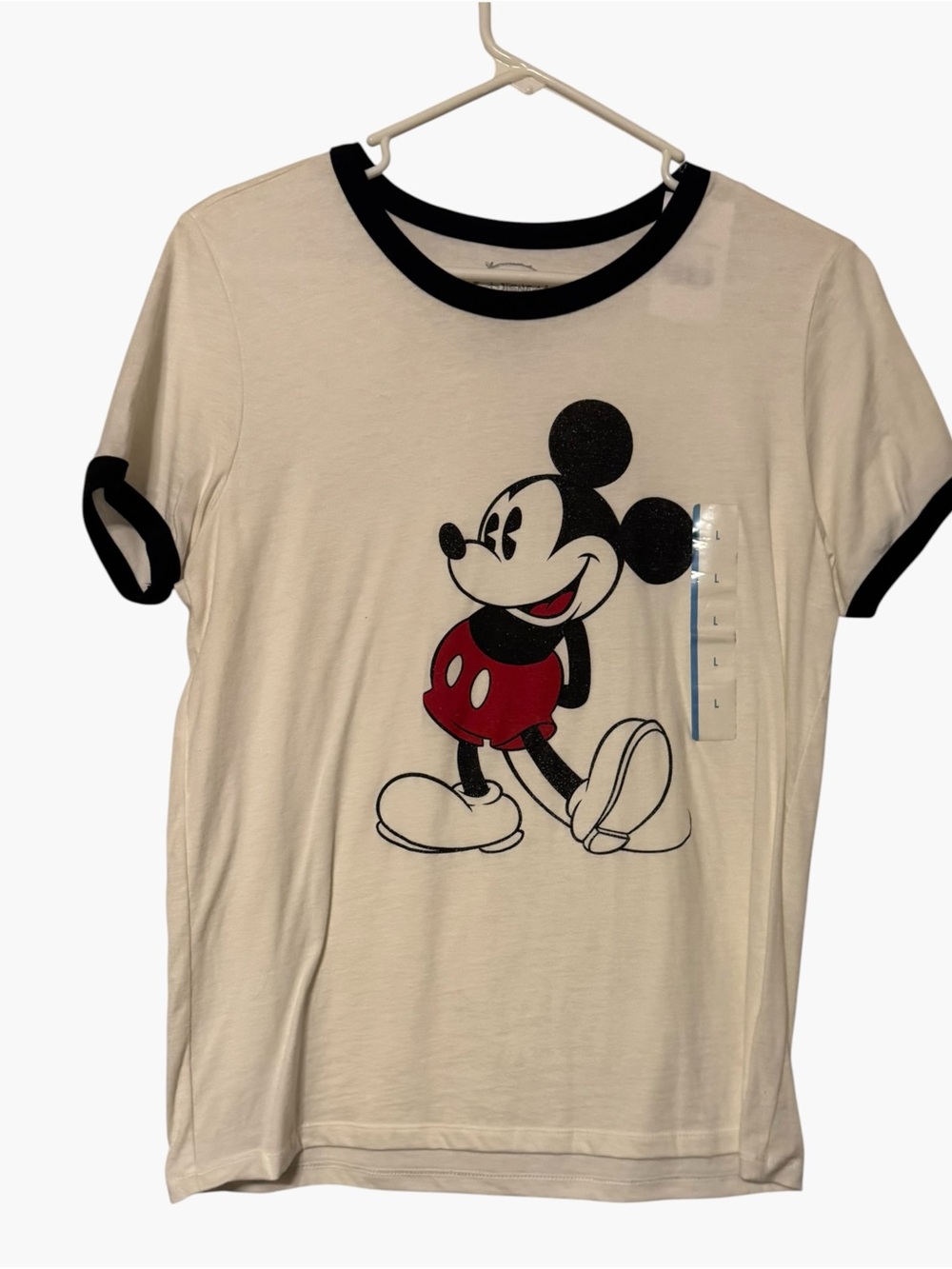 Disney Mickey Mouse Women’s Large Ringer T-Shirt